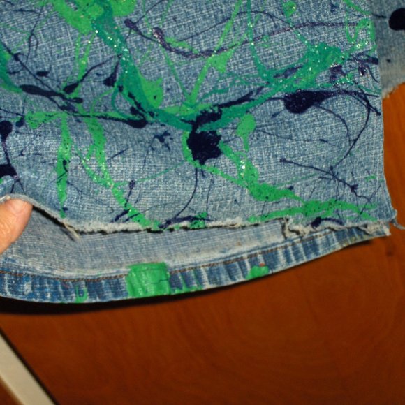 Zana Di Womens Blue Jeans 24 Hand Painted - Picture 8 of 13